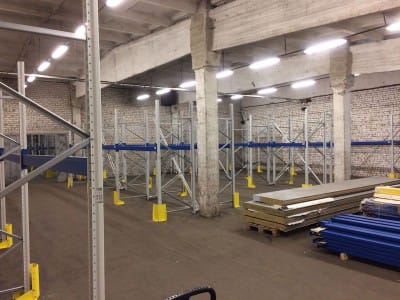 Development of warehouse shelving system UAB "OSAMA" - Riga 2